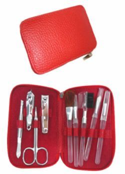 Kit manicure e kit pincel com 9 peças cód 7893