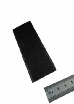Veludo costurado para régua na cor preto cód 7351