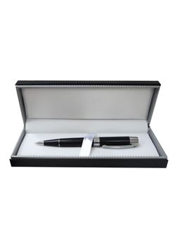 Conjunto com caneta metal esfero preta e estojo cód. 12068