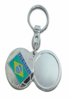 Chaveiro Metal em formato de 2 Bolas  cód. 9515