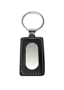 Chaveiro de couro com detalhes em metal cód. 9725