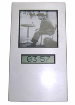 Relógio com porta retrato,material cód 3249