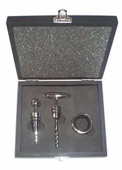 Kit vinho com 3 peças em estojo de plástico cód. 4425