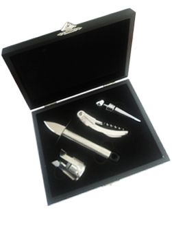 Kit vinho com 4 peças mais estojo cód.10897